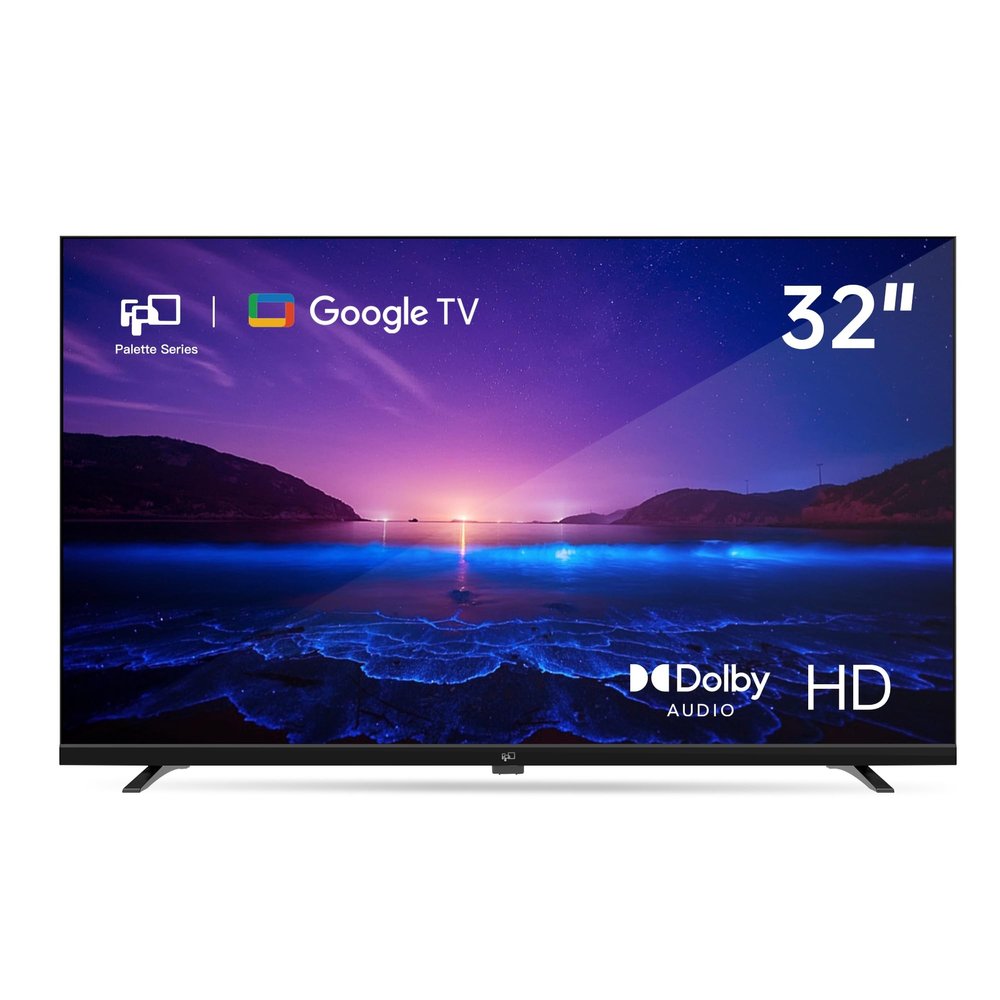 FPD 32-inch Smart TV Google TV HD 720p with Google Play and Google Cast Built-in, HDR 10, Dolby Audio, Voice Remote, Stream Live TV(Palette-Series, CG32-P3, 2024 Model)