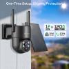 Kittyhok Solar Camera Security Outdoor System | 4pcs Bullet Solar Camera, 6pcs PT Solar Security Camera Outdoor, Solar Power, Human Detection, Spotlight, 10CH NVR, Local Storage, No Monthly Fees view 2