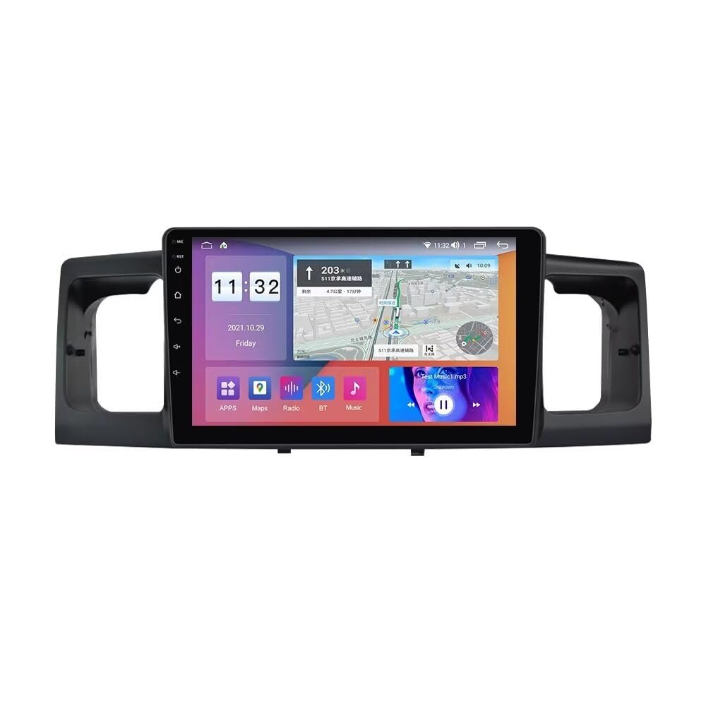 MekedeTech Android Car Radio Stereo GPS Navigation for Toyota Corolla 2006-2012 Head Unit,1280 * 720 Touch Screen Upgrade with 4G LTE Wireless CarPlay/Android Auto,8 core 6+128G