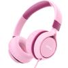 EarFun S1 Kids Headphones, Foldable Wired Headphones for Kids, 85dB Volume Limit, Stereo Sound, Adjustable Headband, Portable Lightweight On-Ear Headphone for School/Travel/Boys/Girls/PC, Pink view 1
