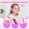 EarFun S1 Kids Headphones, Foldable Wired Headphones for Kids, 85dB Volume Limit, Stereo Sound, Adjustable Headband, Portable Lightweight On-Ear Headphone for School/Travel/Boys/Girls/PC, Pink view 3