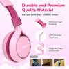 EarFun S1 Kids Headphones, Foldable Wired Headphones for Kids, 85dB Volume Limit, Stereo Sound, Adjustable Headband, Portable Lightweight On-Ear Headphone for School/Travel/Boys/Girls/PC, Pink view 4