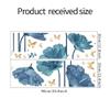 cjzls Spring Wall Decals Spring Flowers Butterfly Wall Stickers Peel and Stick Floral Wall Stickers for Bedroom Living Room Offices Study Room Home Decoration (Navy) view 2