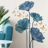 cjzls Spring Wall Decals Spring Flowers Butterfly Wall Stickers Peel and Stick Floral Wall Stickers for Bedroom Living Room Offices Study Room Home Decoration (Navy) view 3