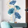 cjzls Spring Wall Decals Spring Flowers Butterfly Wall Stickers Peel and Stick Floral Wall Stickers for Bedroom Living Room Offices Study Room Home Decoration (Navy) view 4