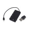 4 Port Micro USB Hub, 4 in 1 USB 2.0 OTG Extension Adapter with Charging Cable for Smartphone and Tablet, Hot-Swappable Multi-Function Splitter for USB Devices view 1