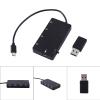 4 Port Micro USB Hub, 4 in 1 USB 2.0 OTG Extension Adapter with Charging Cable for Smartphone and Tablet, Hot-Swappable Multi-Function Splitter for USB Devices view 3