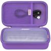 BOVKE Hard Travel Speaker Case for Bose New SoundLink Flex Speaker (2nd Gen) / Bose SoundLink Flex Bluetooth Portable Speaker, Extra Mesh Pocket for Bose Speaker Charger, Charging Cables, Lilac Purple view 1