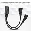 C14 to C13+NEMA 5-15R Y Splitter Power Plug Cord, C14 Male to C13 Nema 515R Female Y Splitter Power Cord 1 in 2 Out 10A 250V Power Extension Adapter Cable view 4