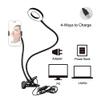Led Selfie Ring Light with Phone Holder Desk Lamp Lazy Bracket Tabletop Stand Flexible for Live Stream Video Blogger (Color : White) (Black) view 4