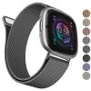 AK Metal Band Compatible with Fitbit Sense 2 / Versa 4 Bands, Stainless Steel Mesh Loop Magnetic Replacement Bracelet Strap for Fitbit Sense / Versa view 1