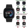 AK Metal Band Compatible with Fitbit Sense 2 / Versa 4 Bands, Stainless Steel Mesh Loop Magnetic Replacement Bracelet Strap for Fitbit Sense / Versa view 2