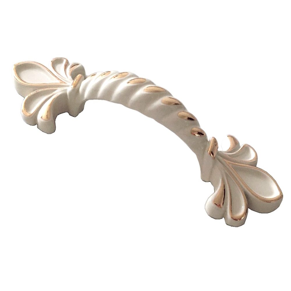 JCAKES 2.5" C-C Fleur De Lis Cabinet Pull Handle Knob Dresser Knob Drawer Handle Dresser Pulls Kitchen Door Handles Hardware 64 mm Centers