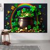 10x6.5ft St Patricks Day Backdrop Pot of Gold Coins Green Lucky Irish Shamrock Rainbow Photography Background Spring Holiday Party Banner Decoration Supplies Photo Booth Props view 4