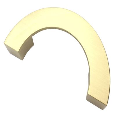 JCAKES Brushed Gold Drawer Pull Dresser Knob Cabinet Handle Kitchen Hardware (Color : Semicircle Drawer Pull)