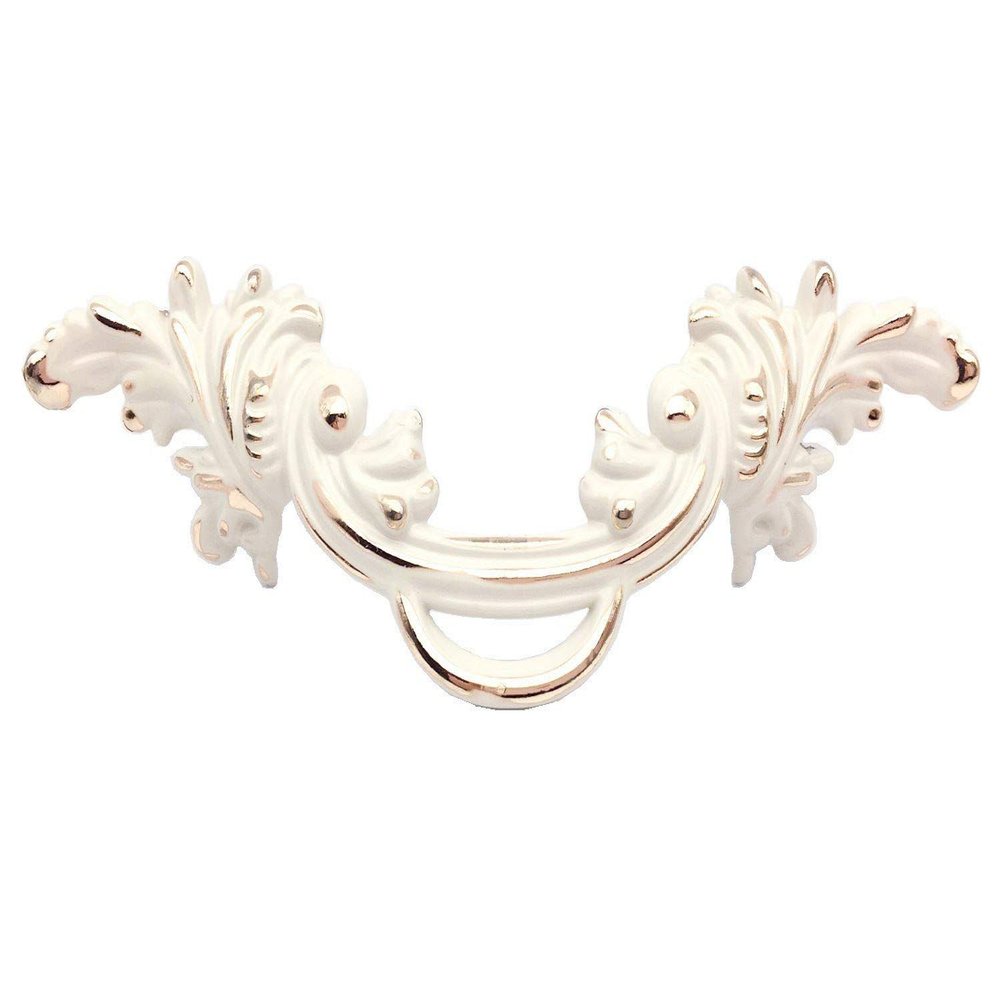 JCAKES 2 1/2" C-C Creamy White Leafy Drawer Pull Gold Silver Dresser Handles Cabinet Pulls Knob Hardware 64 mm 2.5" Centers (Color : Gold)