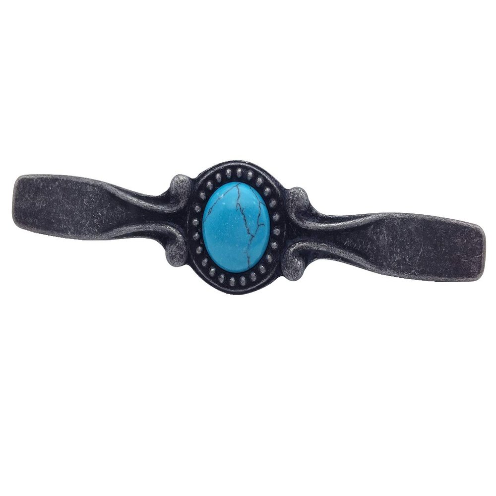 JCAKES 3" C-C Blue Gem Knob Natural Stone Drawer Pull Knob Cabinet Handle Dresser Pulls Antique Pewter Kitchen Handles Hardware 76 mm Centers/C-C: 3" (Size : L:4.9)