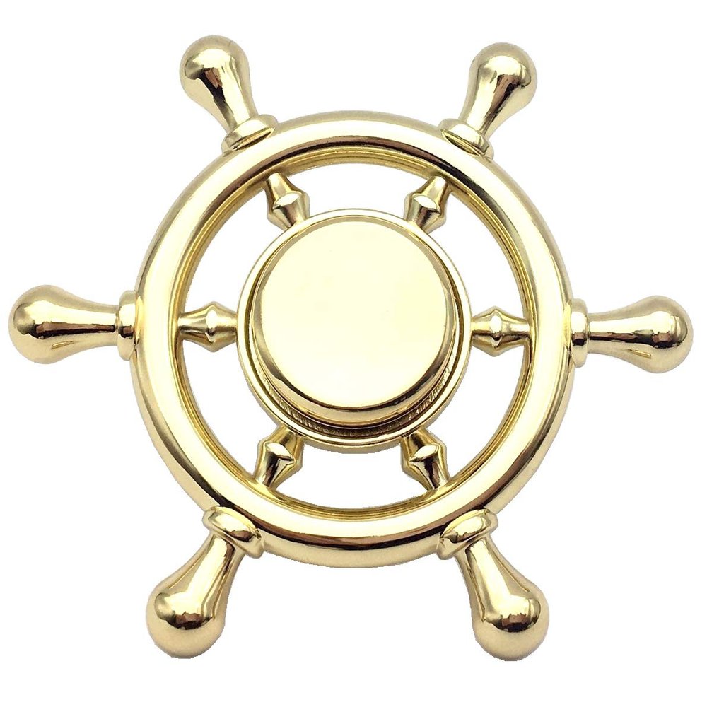 JCAKES Dia 2.75" Rudder Knob Drawer Pull Dresser Knob Pull Handles Cabinet Knob Black Gold Antique Bronze Silver Chrome Nautical Hardware (Color : Polished Gold)