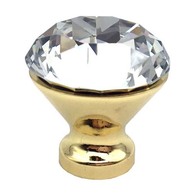 JCAKES 3.75" C-C Crystal Drawer Pull Gold Glass Cabinet Handle Dresser Pulls Door Handles Kitchen Hardware 96 mm Centers/C-C: 3.75" (Size : Knob- Dia 1.2" (30 mm))