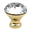JCAKES 3.75" C-C Crystal Drawer Pull Gold Glass Cabinet Handle Dresser Pulls Door Handles Kitchen Hardware 96 mm Centers/C-C: 3.75" (Size : Knob- Dia 1.2" (30 mm)) view 1