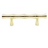 JCAKES 3" C-C Bamboo Drawer Pull Brushed Gold Cabinet Handle Dresser Pulls Kitchen Door Handles Hardware 76 mm Centers (Color : Polished Gold) view 1