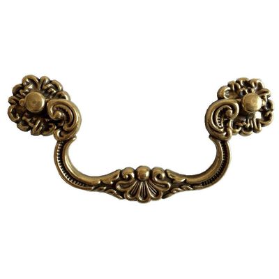 JCAKES 4" C-C Vintage Style Bail Drawer Pull Drop Swing Handles Dresser Pulls Cabinet Knob Antique Bronze White (Color : Bronze)