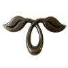 JCAKES 2" C-C Vintage Style Leafy Drawer Pull Dresser Handles Leaf Dresser Pulls Cabinet Knob Hardware Antique Bronze Black White 50 mm Centers view 1