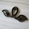JCAKES 2" C-C Vintage Style Leafy Drawer Pull Dresser Handles Leaf Dresser Pulls Cabinet Knob Hardware Antique Bronze Black White 50 mm Centers view 4