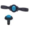 JCAKES 3" C-C Blue Gem Knob Natural Stone Drawer Pull Knob Cabinet Handle Dresser Pulls Antique Pewter Kitchen Handles Hardware 76 mm Centers/C-C: 3" (Size : Knob Dia: 1" (25 mm)) view 2