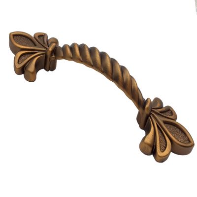 JCAKES 2.5" C-C Fleur De Lis Antique Copper Cabinet Pull Handle Knob Dresser Knob Drawer Handle Dresser Pulls Kitchen Door Handles Hardware 64 mm Centers