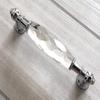 JCAKES Crystal Knob Drawer Pull Knobs Glass Cabinet Handle Knob Dresser Pulls Door Handles Polished Chrome Kitchen Hardware (Size : Length: 5.1" (110 mm)/C-C: 3.75" (96 mm)) view 2