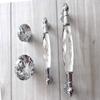 JCAKES Crystal Knob Drawer Pull Knobs Glass Cabinet Handle Knob Dresser Pulls Door Handles Polished Chrome Kitchen Hardware (Size : Length: 5.1" (110 mm)/C-C: 3.75" (96 mm)) view 4