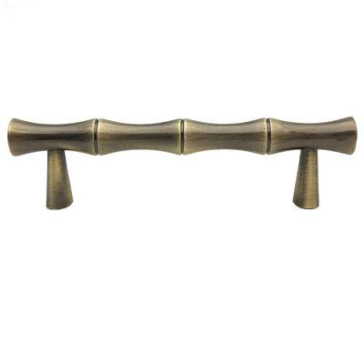 JCAKES 3 3/4" C-C Bamboo Drawer Pull Brushed Gold Nickel Polished Chrome Bronze Oil Rubbed Bronze Antique Pewter Cabinet Handle Dresser Pulls Door Handles 3.75" 96 mm (Color : Bronze)