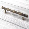 JCAKES 3 3/4" C-C Bamboo Drawer Pull Brushed Gold Nickel Polished Chrome Bronze Oil Rubbed Bronze Antique Pewter Cabinet Handle Dresser Pulls Door Handles 3.75" 96 mm (Color : Bronze) view 2