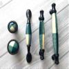 3.75" 5" C-C Green Gingham Ceramic Drawer Pull Knob Cabinet Handle Dresser Pulls Kitchen Door Handles Porcelain Hardware Oil Rubbed Bronze 96 128 mm Centers /C-C:5" ) ( Size : L:4.8" (120 mm)/C-C:3.75 view 4