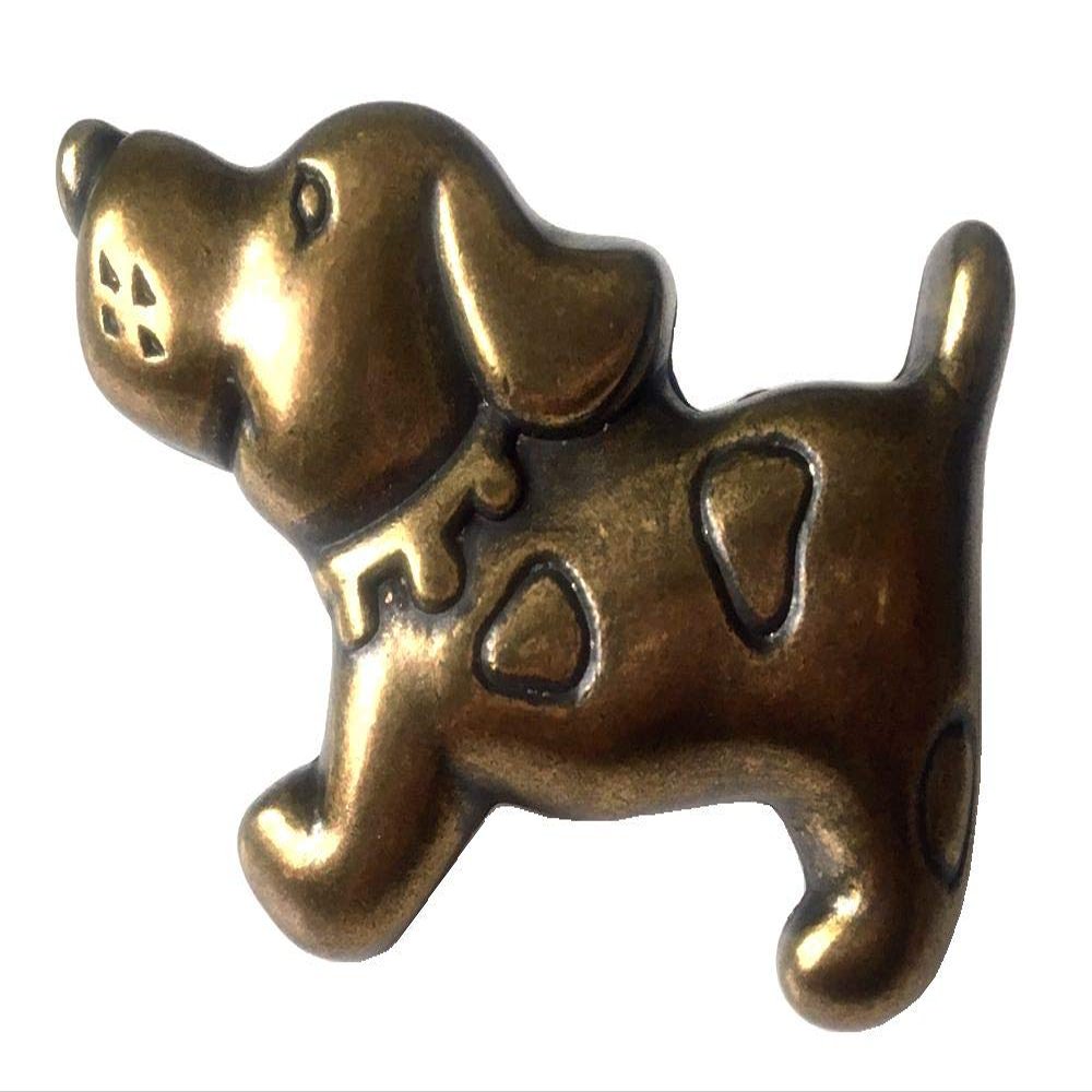 JCAKES Dog Boat Plane Train Knob Kids Drawer Pull Dresser Knob Pull Handles Cabinet Knob Gray Gray Antique Gold Brass Knobs Hardware (Color : Antique Gold Brass, Size : Dog)
