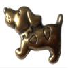 JCAKES Dog Boat Plane Train Knob Kids Drawer Pull Dresser Knob Pull Handles Cabinet Knob Gray Gray Antique Gold Brass Knobs Hardware (Color : Antique Gold Brass, Size : Dog) view 1