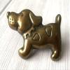 JCAKES Dog Boat Plane Train Knob Kids Drawer Pull Dresser Knob Pull Handles Cabinet Knob Gray Gray Antique Gold Brass Knobs Hardware (Color : Antique Gold Brass, Size : Dog) view 2