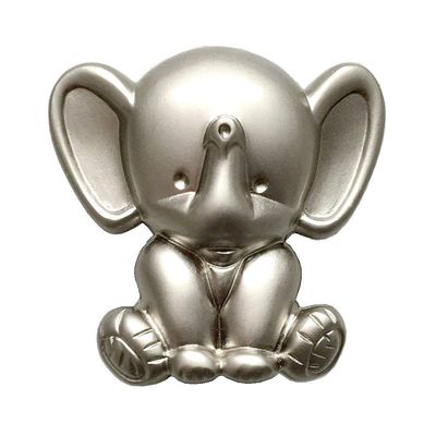 JCAKES Elephant Knob Kids Drawer Pull Dresser Knob Pull Handles Cabinet Knob Brushed Nickel Knobs Hardware
