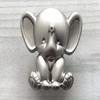 JCAKES Elephant Knob Kids Drawer Pull Dresser Knob Pull Handles Cabinet Knob Brushed Nickel Knobs Hardware view 2