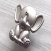JCAKES Elephant Knob Kids Drawer Pull Dresser Knob Pull Handles Cabinet Knob Brushed Nickel Knobs Hardware view 3
