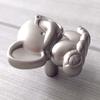 JCAKES Elephant Knob Kids Drawer Pull Dresser Knob Pull Handles Cabinet Knob Brushed Nickel Knobs Hardware view 4