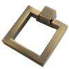 JCAKES Square Ring Drawer Knob Single Drop Pull Rings Knob Drawer Pull Pendant Dresser Pull Handles Gold Brushed Bronze Nickel Black Chrome (Color : Brushed Bronze) view 1