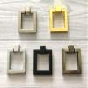 JCAKES Square Ring Drawer Knob Single Drop Pull Rings Knob Drawer Pull Pendant Dresser Pull Handles Gold Brushed Bronze Nickel Black Chrome (Color : Brushed Bronze) view 3