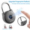Newisdomake Fingerprint Padlock, Smart Lock with Key Backup, Waterproof for Gym, Luggage, Bookcase, Suitcase, Backpack, Bike, School Locker (Gray) view 2
