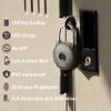 Newisdomake Fingerprint Padlock, Smart Lock with Key Backup, Waterproof for Gym, Luggage, Bookcase, Suitcase, Backpack, Bike, School Locker (Gray) view 3