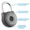 Newisdomake Fingerprint Padlock, Smart Lock with Key Backup, Waterproof for Gym, Luggage, Bookcase, Suitcase, Backpack, Bike, School Locker (Gray) view 4