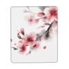 Watercolor Pink Cherry Florals Print Mousepad with Stitched Edges Waterproof Laptop mousemat Non-Slip Rubber Base Gaming Mousepad for Home Office Travel view 1