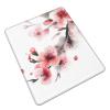 Watercolor Pink Cherry Florals Print Mousepad with Stitched Edges Waterproof Laptop mousemat Non-Slip Rubber Base Gaming Mousepad for Home Office Travel view 3