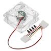 MECCANIXITY Clear Computer Case Fan 1800RPM 80mm 4 Pin Multicolor Light LED Silent Cooling Fan 4 LED 12V for Desktop Computer Radiators with 4 Screws view 1